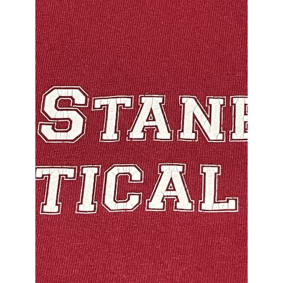 Stanford Political Science Tee Adult Size Medium Red "Not the Size of Your N" - Picture 4 of 9